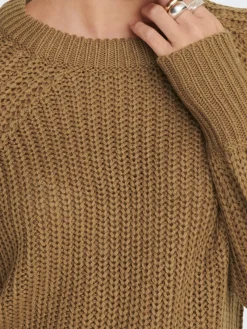 Only Pullover & Sweatshirts*ONLNICOYA L/S BALLOON PULLOVER KNT NOOS toasted coconut