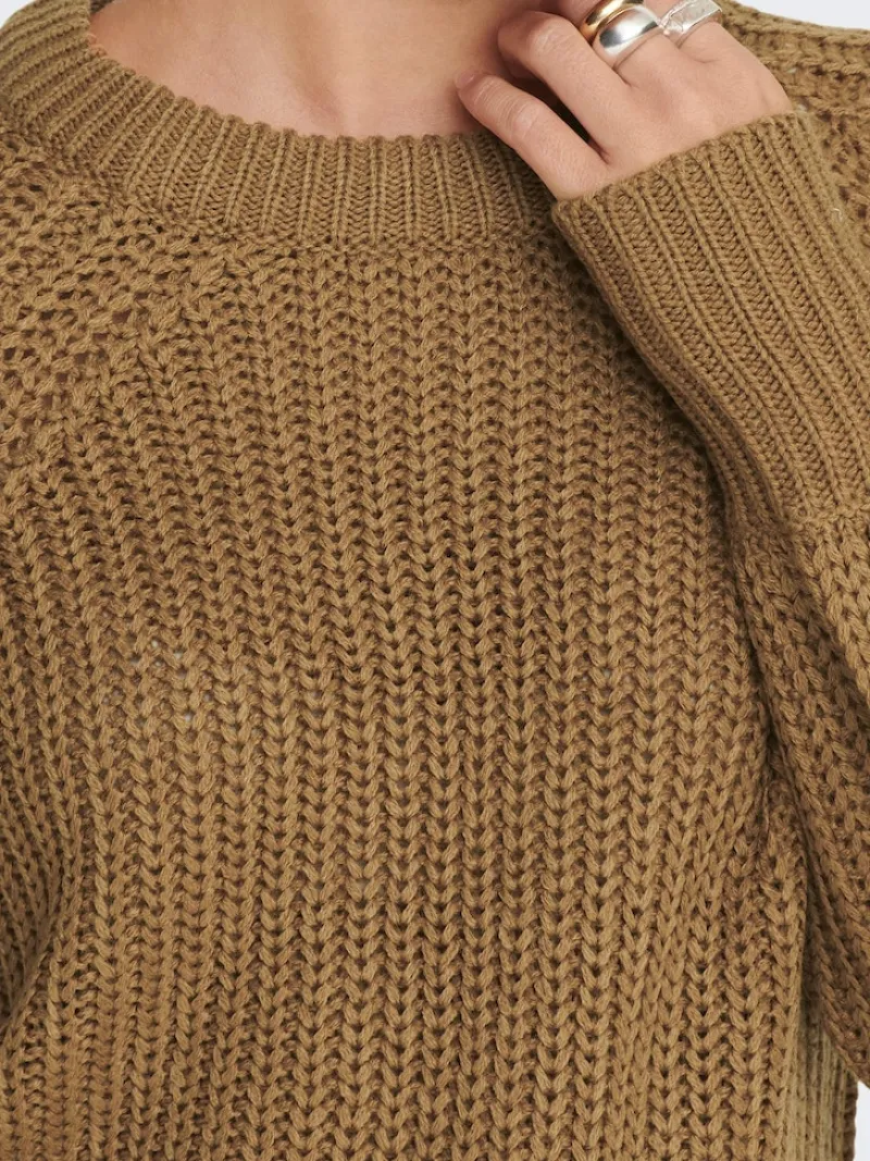 Only Pullover & Sweatshirts*ONLNICOYA L/S BALLOON PULLOVER KNT NOOS toasted coconut