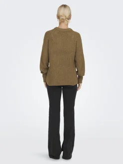 Only Pullover & Sweatshirts*ONLNICOYA L/S BALLOON PULLOVER KNT NOOS toasted coconut