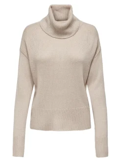 Only Pullover & Sweatshirts*ONLNICOYA L/S COWLNECK PULLOVER KNT pumice stone