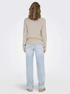 Only Pullover & Sweatshirts*ONLNICOYA L/S COWLNECK PULLOVER KNT pumice stone