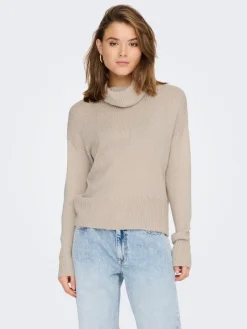 Only Pullover & Sweatshirts*ONLNICOYA L/S COWLNECK PULLOVER KNT pumice stone