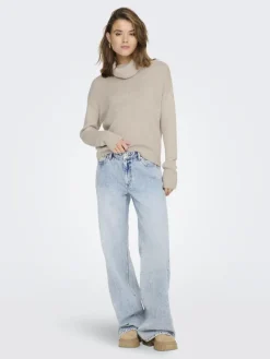 Only Pullover & Sweatshirts*ONLNICOYA L/S COWLNECK PULLOVER KNT pumice stone