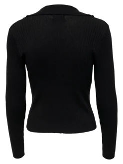Only Pullover & Sweatshirts*ONLNIMONE LS LIFE POLO PULLOVER CC KNT Black