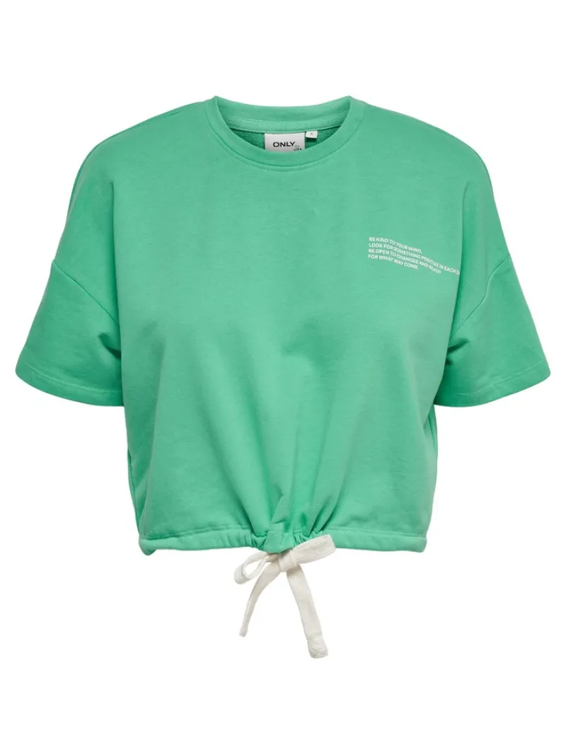Only Shirts*ONLNISSI S/S O-NECK SWT marine green