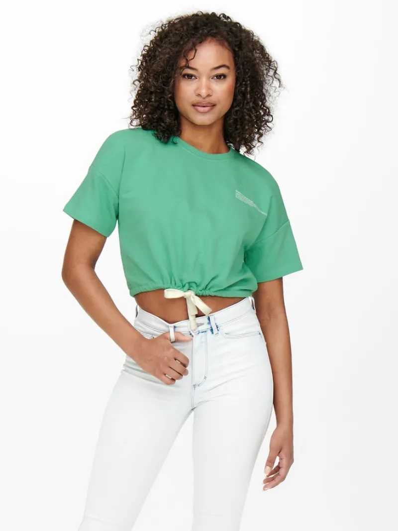 Only Shirts*ONLNISSI S/S O-NECK SWT marine green