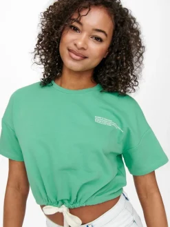 Only Shirts*ONLNISSI S/S O-NECK SWT marine green