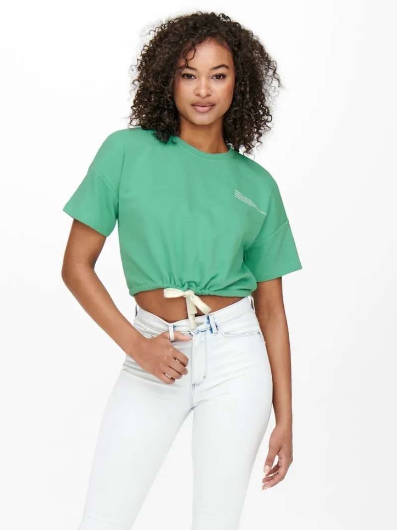 Only Shirts*ONLNISSI S/S O-NECK SWT marine green