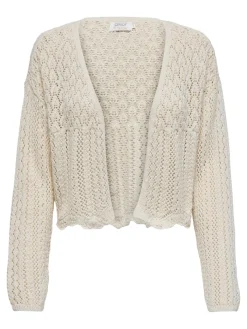 Only Pullover & Sweatshirts*ONLNOLA 7/8 LIFE OPEN CARDIGAN KNT NOOS Cloud Dancer