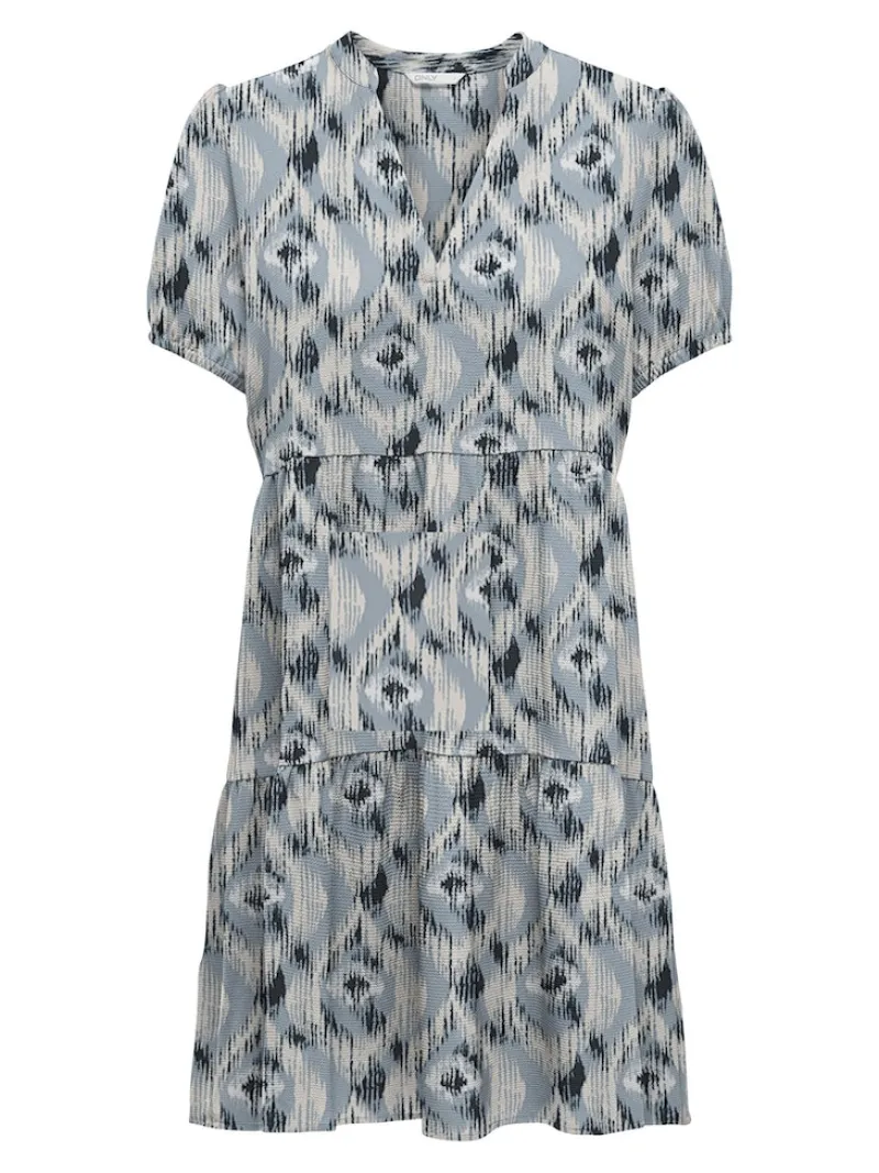 Only Kleider*ONLNOVA LIFE VIS S/S THEA DRESS WVN Faded Denim-414 Isla