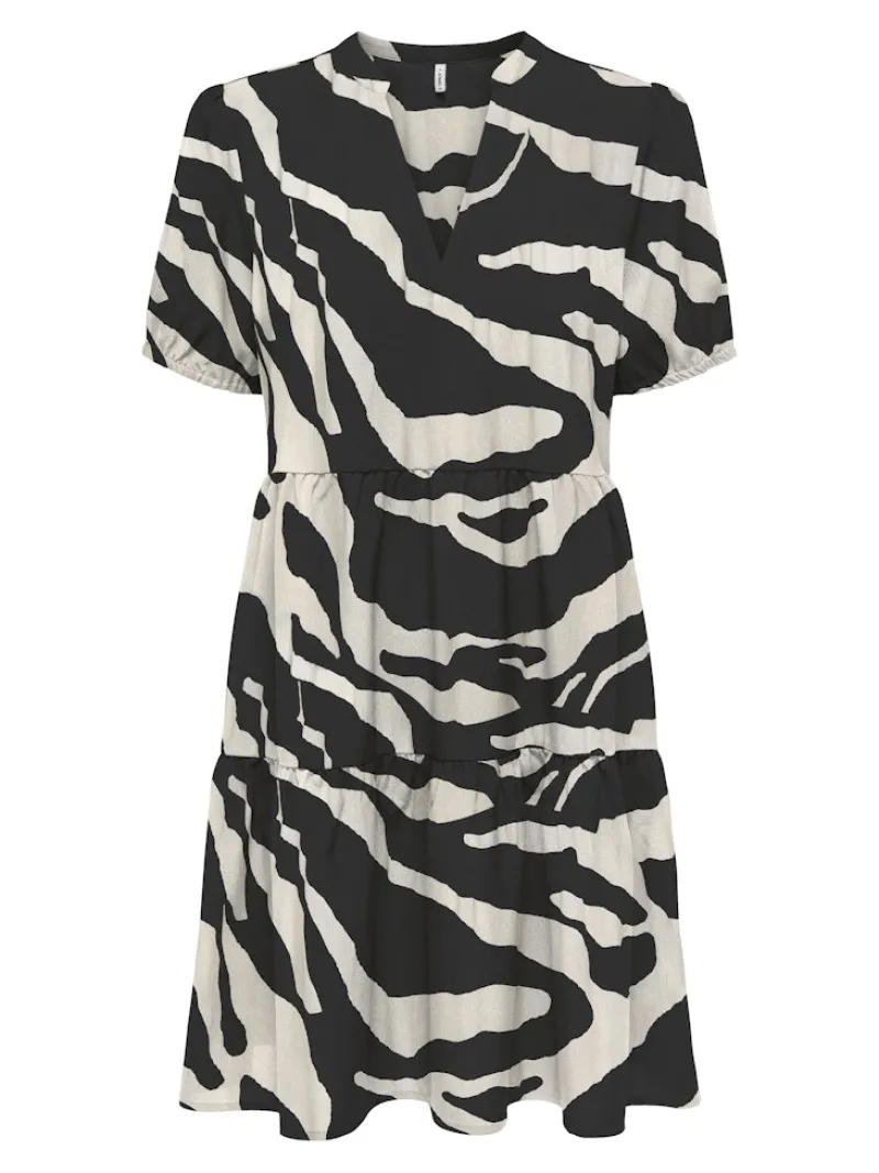 Only Kleider*ONLNOVA LIFE VIS S/S THEA DRESS WVN black1