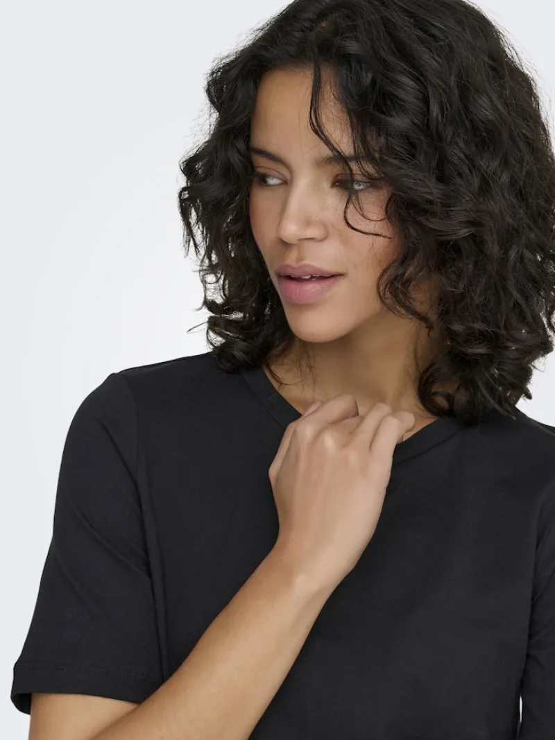 Only Shirts*ONL S/S TEE JRS NOOS Black