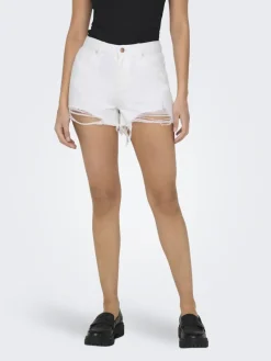 Only Shorts*ONLPACY HW DNM SHORTS NOOS white