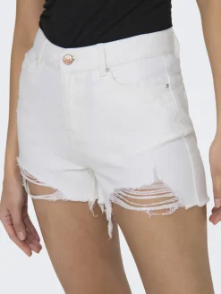 Only Shorts*ONLPACY HW DNM SHORTS NOOS white