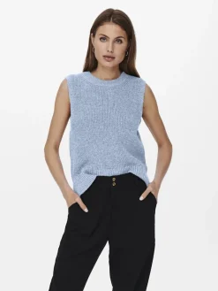 Only Shirts*ONLPARIS LIFE VEST KNT NOOS sky blue