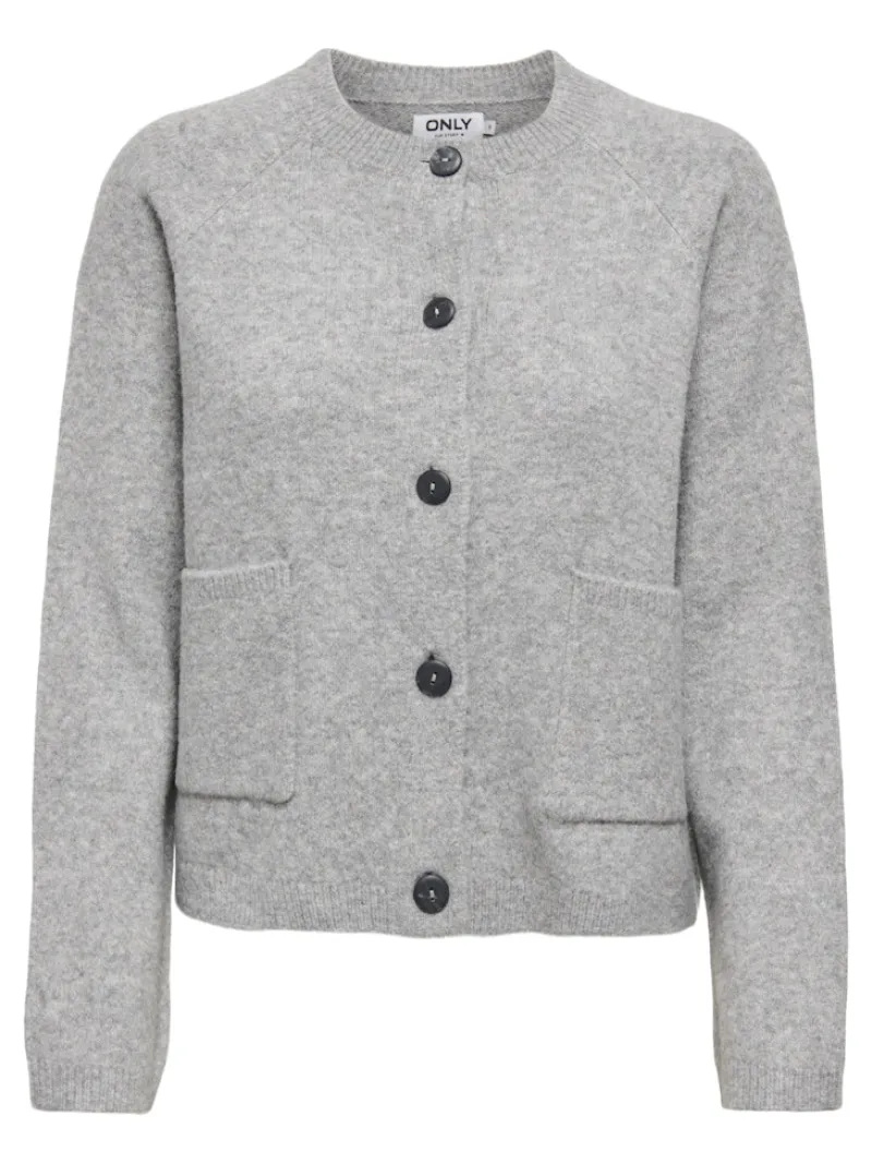 Only Pullover & Sweatshirts*ONLPIEMONTE L/S CARDIGAN KNT NOOS Light Grey Melange
