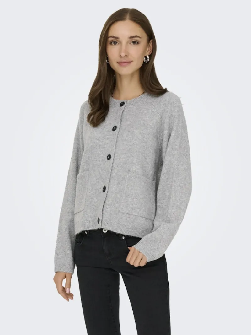Only Pullover & Sweatshirts*ONLPIEMONTE L/S CARDIGAN KNT NOOS Light Grey Melange