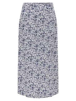 Only Röcke*ONLPIPER LIFE MIDI SLIT SKIRT PTM naval academy