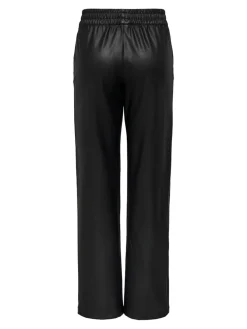 Only Hosen*ONLPOPSTAR LIFE MW WIDE COATED PNT NOOS Black