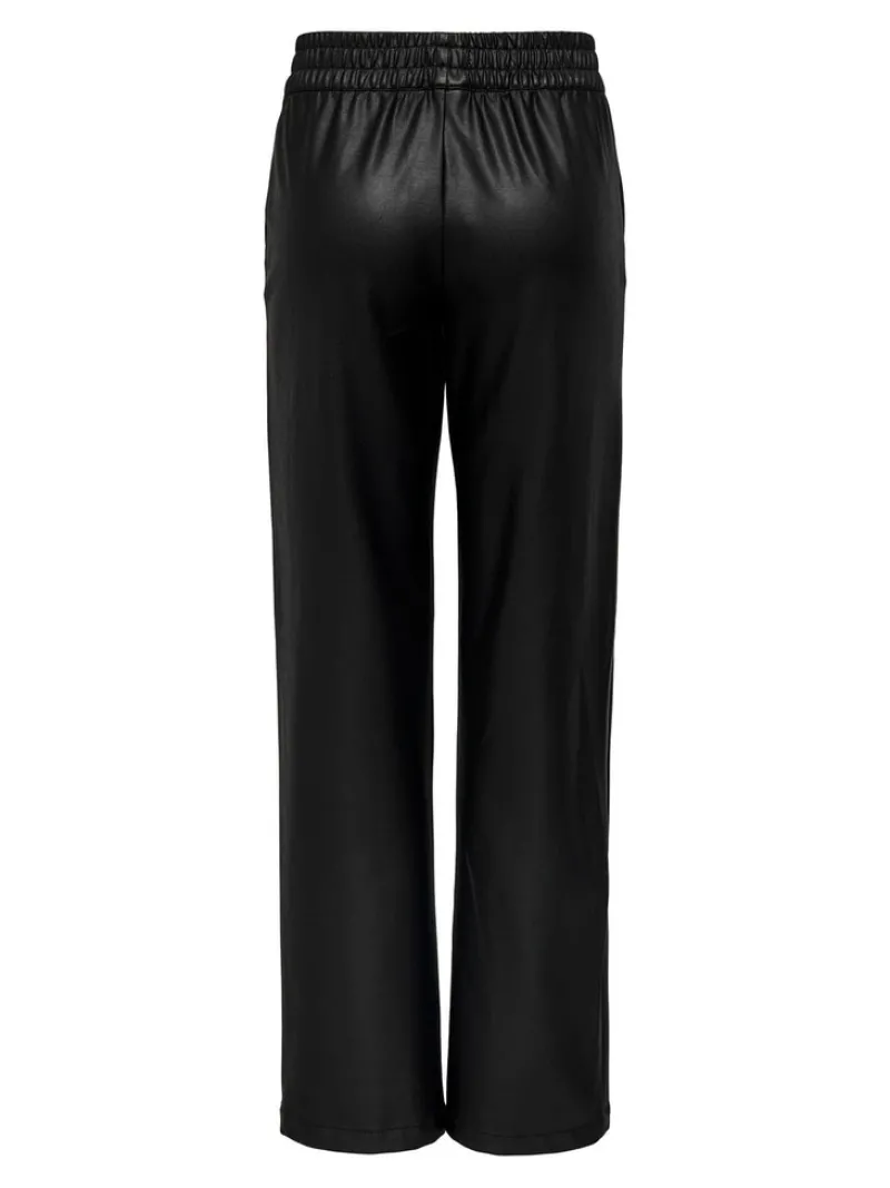 Only Hosen*ONLPOPSTAR LIFE MW WIDE COATED PNT NOOS Black