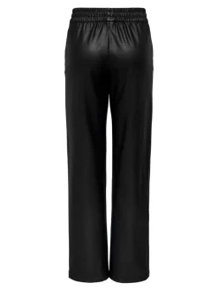 Only Hosen*ONLPOPSTAR LIFE MW WIDE COATED PNT NOOS Black