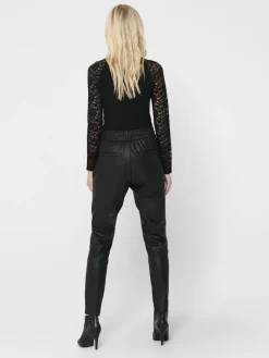 Only Hosen*ONLPOPTRASH LIFE EASY COATED PNT NOOS Black
