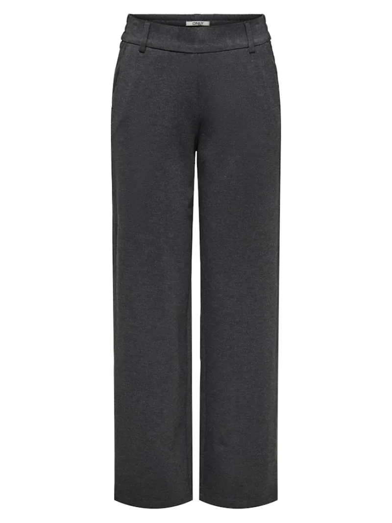 Only Hosen*ONLPOPTRASH MW STRAIGHT PNT NOOS Dark Grey Melange