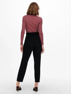 Only Hosen*ONLPOPTRASH-OVA LIFE HW ANK CRT PNT Black