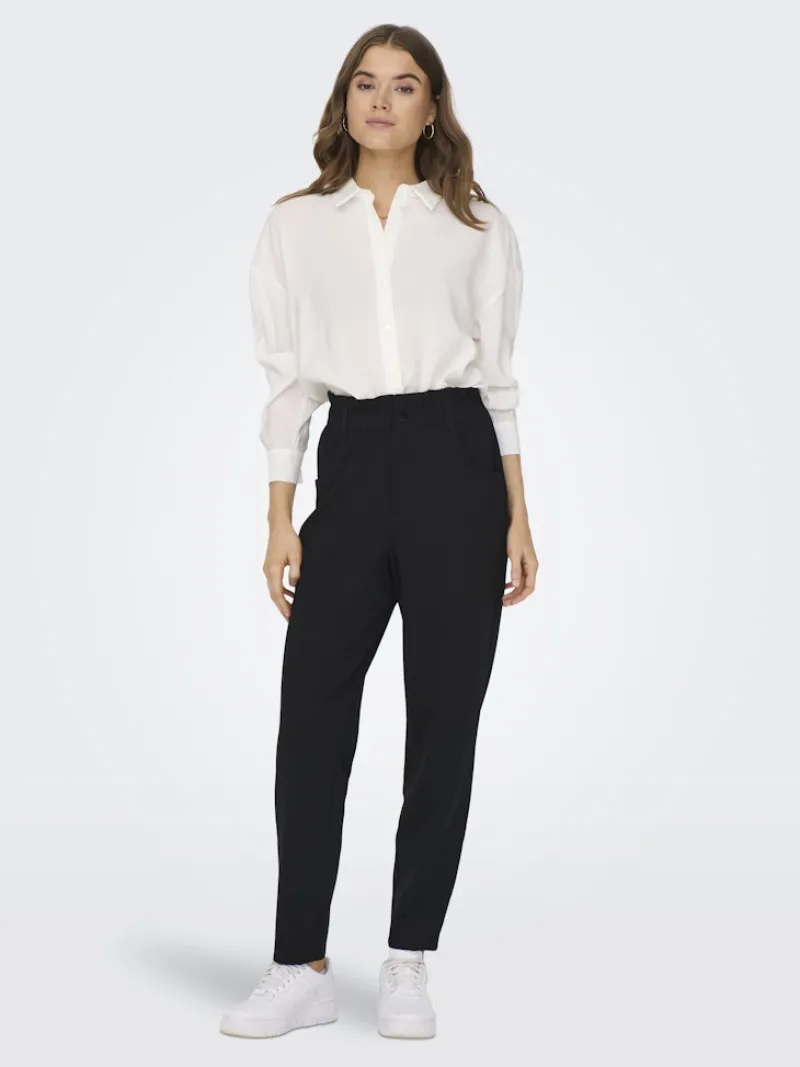 Only Hosen*ONLPOPTRASH-OVA LIFE HW ANK CRT PNT Black