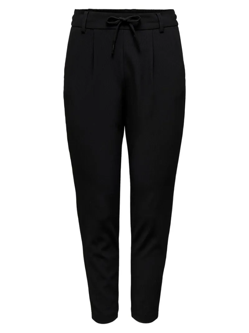 Only Hosen*ONLPOPTRASH-SALLY EASY MW RIB PNT NOOS Black