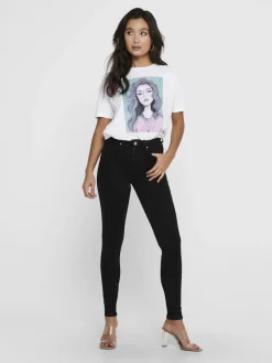 Only Jeans*ONLPOWER MID SK PUSHUP DNM REA3659 NOOS Black