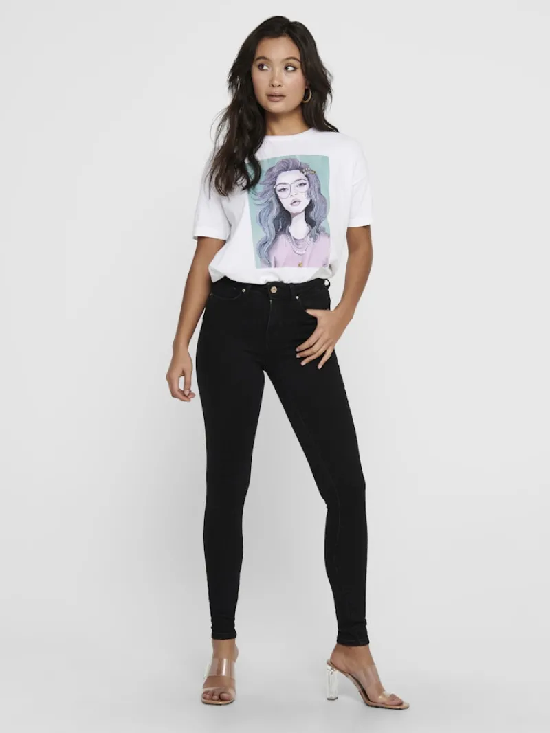 Only Jeans*ONLPOWER MID SK PUSHUP DNM REA3659 NOOS Black