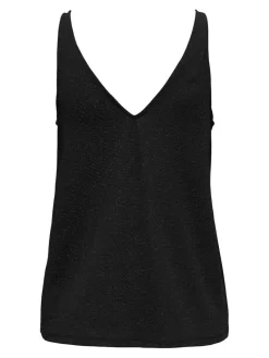 Only Shirts*ONLQUEEN S/L V-NECK GLITTER TOP JRS black2