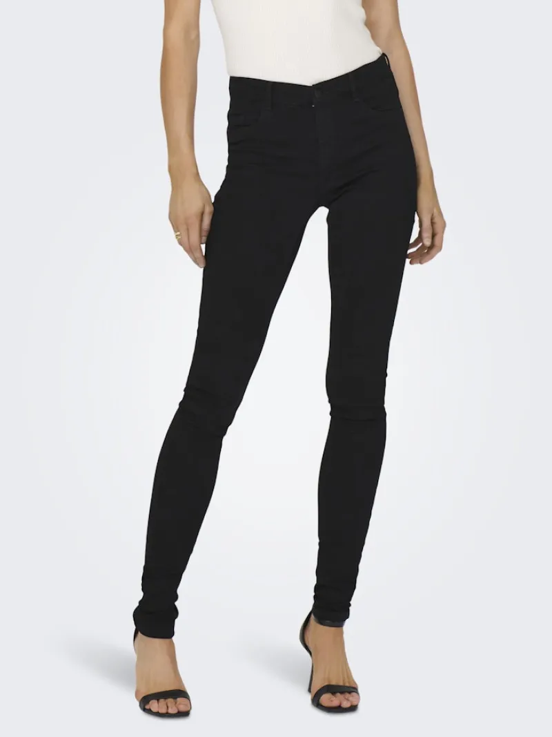 Only Jeans*ONLRAIN REG SKINNY DNM NOOS Black Denim