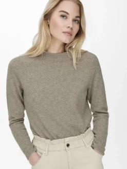 Only Pullover & Sweatshirts*ONLRICA LIFE L/S PULLOVER KNT NOOS Beige