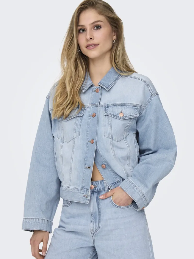 Only Jacken*ONLROBYN L/S DNM JACKET PIM OY Light Blue Denim