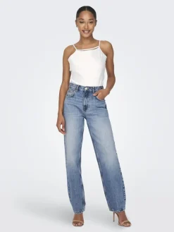 Only Jeans*ONLROBYN MW STR LO AK DNM DOT536 NOOS Medium Blue Denim