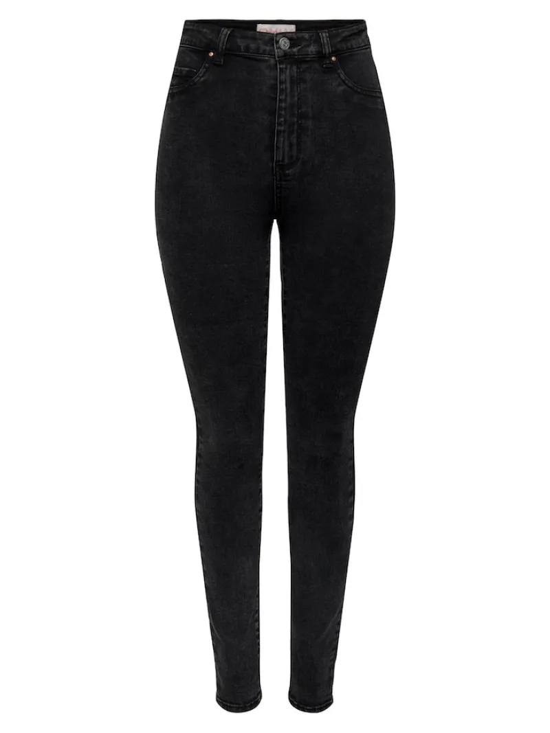 Only Jeans*ONLROSE HW SKINNY DNM GUA256 NOOS Washed Black