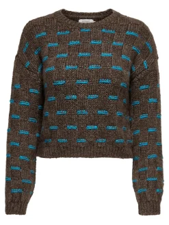 Only Pullover & Sweatshirts*ONLRUBY L/S STRUCTURE PULLOVER BF KNT Hot Fudge