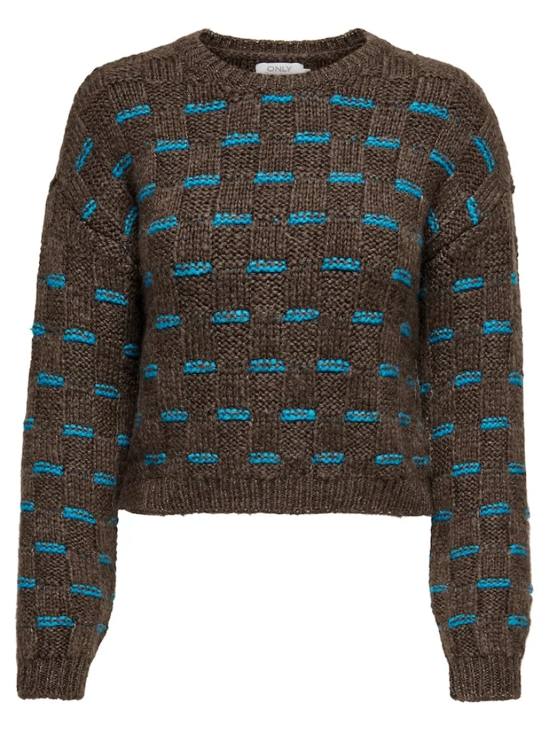 Only Pullover & Sweatshirts*ONLRUBY L/S STRUCTURE PULLOVER BF KNT Hot Fudge