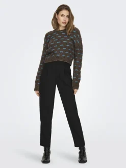 Only Pullover & Sweatshirts*ONLRUBY L/S STRUCTURE PULLOVER BF KNT Hot Fudge