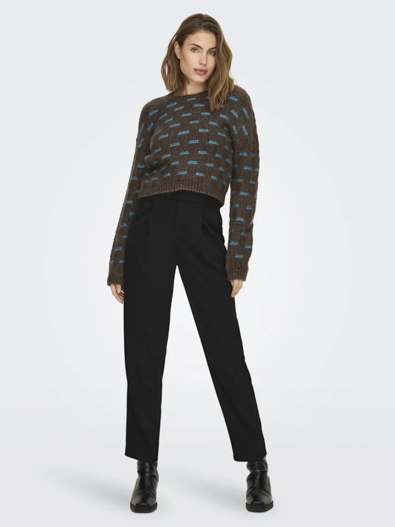 Only Pullover & Sweatshirts*ONLRUBY L/S STRUCTURE PULLOVER BF KNT Hot Fudge