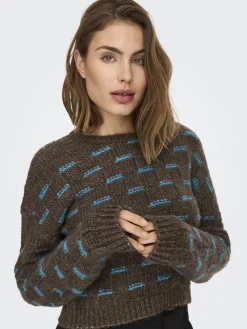 Only Pullover & Sweatshirts*ONLRUBY L/S STRUCTURE PULLOVER BF KNT Hot Fudge