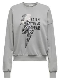 Only Pullover & Sweatshirts*ONLRUNA L/S O-NECK BOX CC SWT ultimate grey