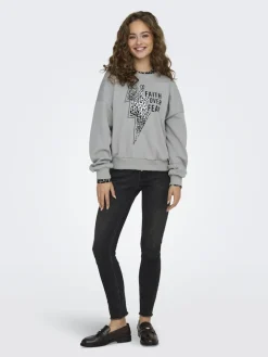 Only Pullover & Sweatshirts*ONLRUNA L/S O-NECK BOX CC SWT ultimate grey