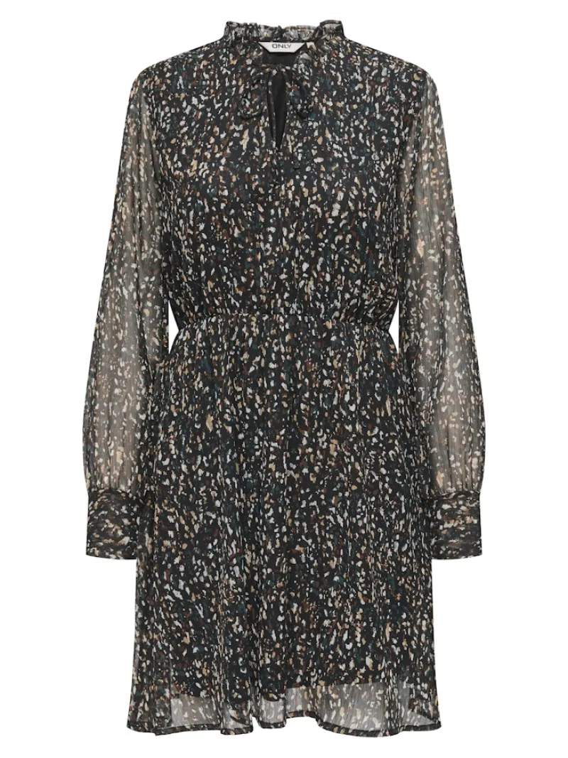 Only Kleider*ONLSABBIE LIFE L/S STRING DRESS WVN CS Black