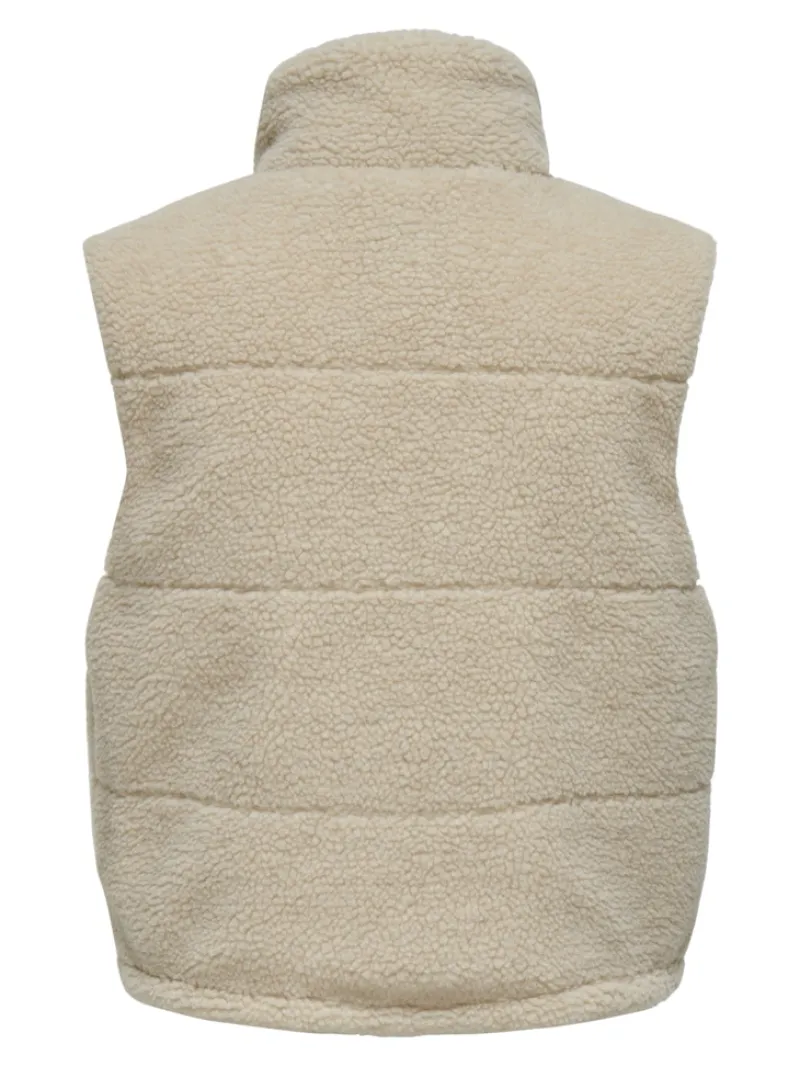 Only Westen*ONLSANDRA LIFETEDDY WAISTCOAT ZIP CS OTW pumice stone