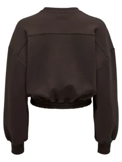Only Pullover & Sweatshirts*ONLSCARLETT L/S CROPPED O-NECK SWT Hot Fudge