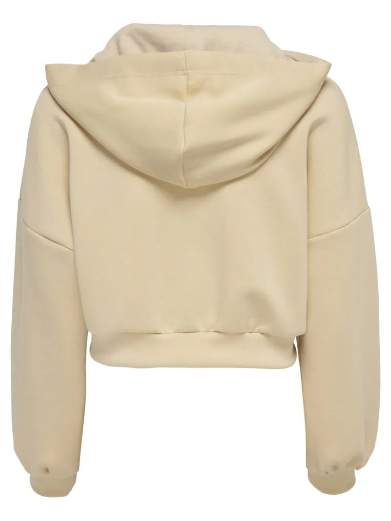 Only Pullover & Sweatshirts*ONLSCARLETT L/S SATEEN MIX ZIP HOOD SWT irish cream