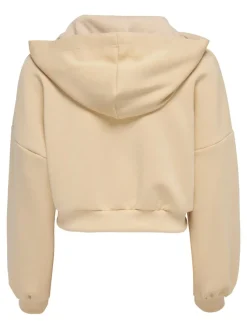 Only Pullover & Sweatshirts*ONLSCARLETT L/S SATEEN MIX ZIP HOOD SWT irish cream